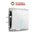 Выключатель проходной встраиваемый Werkel a052028 1 клавиша с подсветкой цвет белый
