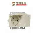 Розетка двойная встраиваемая Werkel W1172203 с заземлением цвет слоновая кость
