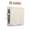 Выключатель проходной встраиваемый Werkel a062418 1 клавиша с подсветкой цвет айвори матовый