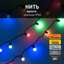 Электрогирлянда внутренняя/наружная EUROSVET Нить 1м LED разноцветная a049832