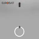 Светильник подвесной светодиодный Eurosvet 90166/1 Rim 5 м² нейтральный белый свет цвет черный