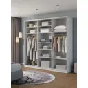 Шкаф-купе Клевер Атина комбинированный 240x260х58 см 9 полок лдсп цвет белый