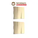 Набор клавиш для выключателя трехклавишного Werkel W1139010 цвет шампань рифленый 2 шт.