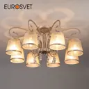 Люстра потолочная EUROSVET 8 ламп 26 м² цвет серебряный