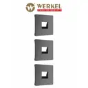 Накладка для телефонной розетки RJ-11 Werkel W1192004 цвет графит рифленый 3 шт.