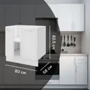 Кухонный шкаф напольный Агидель 80x82.5x58 см МДФ цвет белый