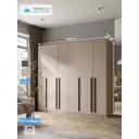 Шкаф распашной Принцесса мелания 3326 с 6 дверями 240x220x50 см ЛДСП цвет кашемир