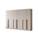 Шкаф распашной Принцесса мелания 3328 с 8 дверями 280x220x50 см ЛДСП цвет кашемир