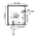 Душевой уголок Cezares Slider 489671 прямоугольный 100x80см черный профиль эффект стекла тонированный