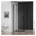 Душевой уголок Cezares Slider 222772 прямоугольный 80x89.5см черный профиль эффект стекла прозрачный
