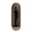 Зеркало в черной раме настенное овальное Genglass Nolvis Black M 136x51 см