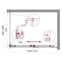 Душевой уголок Belbagno Acqua 222608 прямоугольный 121.4x100см серебристый блеск профиль эффект стекла прозрачный