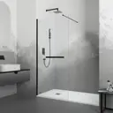 Душевая перегородка Rgw 432932 100x195см черный профиль