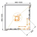 Душевой уголок Cezares ANIMA-W-RH-2-120/100-C-Cr-L округлый 120x100см хромированный профиль эффект стекла прозрачный