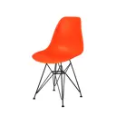 Комплект кухонных стульев 4 шт Derstuhl Black 45x82x45 см полипропилен цвет оранжевый