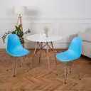 Стул кухонный Derstuhl Chrom комплект 2 шт 45x82x46 см полипропилен цвет голубой