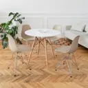 Комплект кухонных стульев 4 шт Derstuhl Chrom 45x82x45 см полипропилен цвет темно-бежевый