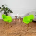 Комплект кухонных стульев 2 шт Derstuhl 330 gold 43x82x60 см полипропилен цвет салатовый