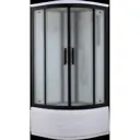 Душевая кабина Timo Standart T-6600BF Black Fabric с высоким поддоном 100x100 см стекло прозрачное матовое
