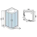 Душевая кабина Weltwasser 500 Werra 1002 100x100 см стекло прозрачное прозрачное поддон средний