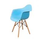 Стул-кресло Derstuhl 330 wood комплект 4 шт 43x82x58 см полипропилен цвет голубой