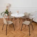 Стул кухонный Derstuhl Elegant black комплект 4 стула 45x82x46 см полипропилен цвет темно-бежевый