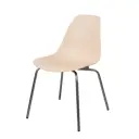 Стул кухонный Derstuhl Elegant chrom 45x82x46 см полипропилен цвет светло-бежевый