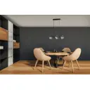 Светильник подвесной Eglo Hornwood 2 Eg_43606 3 лампы 5 м² цвет прозрачный/черный