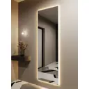 Зеркало с подсветкой Alumirror 19060б3000К 190x60 см в алюминиевой раме настенное цвет белое