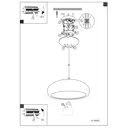 Светильник подвесной Eglo Mogano 1 Eg_94606 1 лампа 3 м² цвет белый/медный