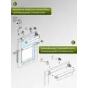 Рулонная штора блэкаут At Home ЛургасAT785055068, 68x170см, цвет бежевый, белый, коричневый