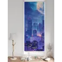Рулонная штора блэкаут At Home ЛургасAT785063068, 68x170см, цвет синий, фиолетовый