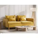 Диван прямой Первый мебельный Калисто 187105 202x74x99.5 см велюр цвет горчичный, велюр
