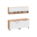Кухонный гарнитур Sv-мебель Брук 185494 200x204.6x60 см ЛДСП цвет белый, бежевый
