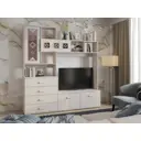 Модульная стенка BTS Белла 200x212x47 см ЛДСП цвет белый ясень