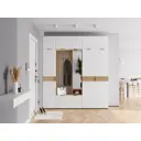 Комплект мебели для прихожей Первый мебельный Роби 200x222.6x35 см ЛДСП цвет дуб крафт золотой/белое дерево