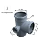Крестовина двухплоскостная 110x50x90 мм 90° левая