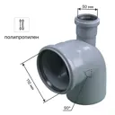 Отвод прямой 110x50 мм 90°