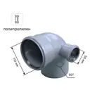 Отвод правый 110x50 мм 90°