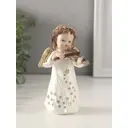 Сувенир полистоун Ангелочек в платье со звёздами скрипач 7х5х13 см 10860025