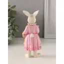 Сувенир полистоун Зайка в платье с передником с корзиной цветов 55х5х145 см 10583197