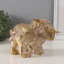 Сувенир полистоун Слон с малышом геометрические узоры золото 195х9х12 см 10323414