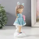 Сувенир полистоун Девочка с оленьими рожками и мишкой в руках МИКС 8х64х165 см 9901354