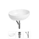 Раковина накладная для ванной Wellsee Air Gap R 20212393R с донным клапаном и сифоном овал 50x36 см цвет белый