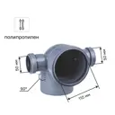 Спецотвод 110x50x50 мм 90°