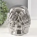 Сувенир керамика Череп с кистями на глазах серебро 135х14х15 см 10212818