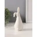 Сувенир керамика Белый кролик с зелёным бантиком 6х65х165 см 10495304