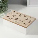 Шкатулка дерево с делениями Лесные звери 23х15х83 см 10500934
