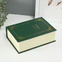 Шкатулка кожзам для украшений Магическая книга тёмно-зелёная 155х215х7 см 10527722