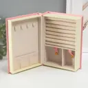 Шкатулка кожзам для украшений Магическая книга розовая 155х215х7 см 10527725
